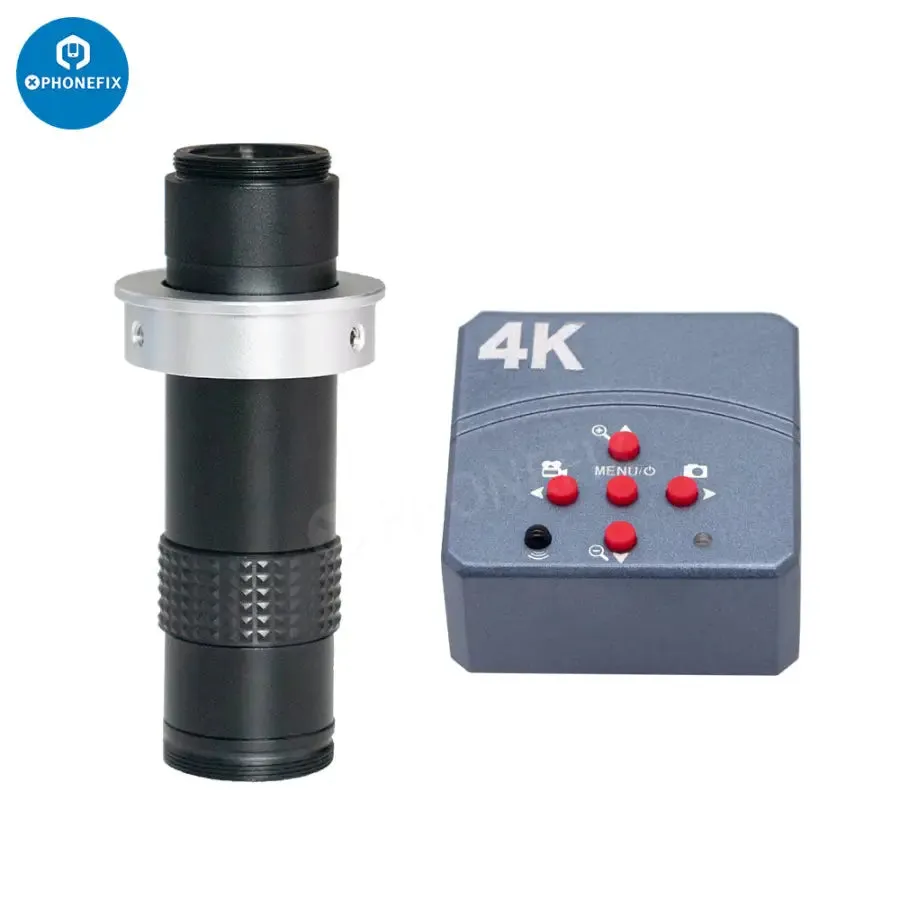 4K HDMI USB Industrial Video Digital Microscope Camera 130X Lens