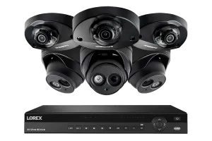 4K Nocturnal IP NVR System with Three 4K (8MP) and Three 2K (4MP) Audio Cameras