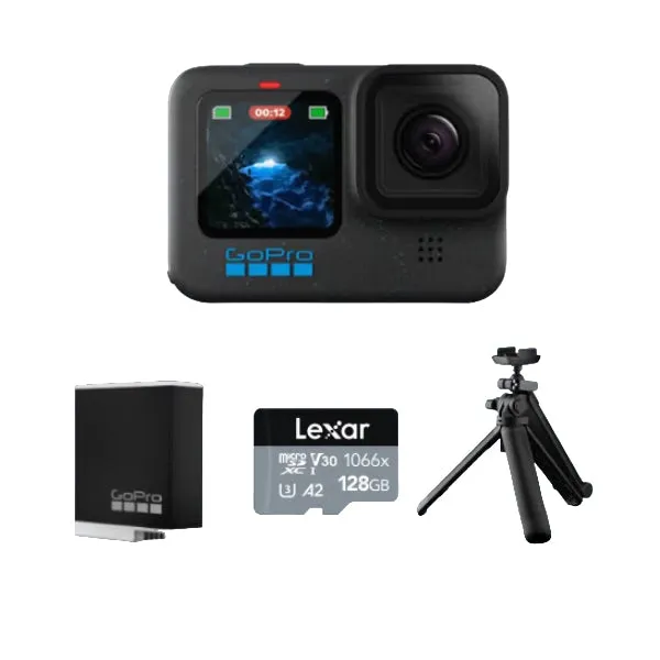 Action camera GoPro HERO 12, black (Vlog gift box)