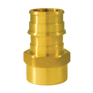 Apollo Valves ExpansionPEX Series EPXFA3412 Pipe Adapter, 3/4 x 1/2 in, Barb x FNPT, Brass, 200 psi Pressure