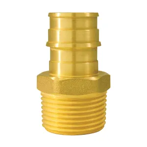 Apollo Valves ExpansionPEX Series EPXMA3410PK Pipe Adapter, 3/4 in, Barb x MPT, Brass, 200 psi Pressure