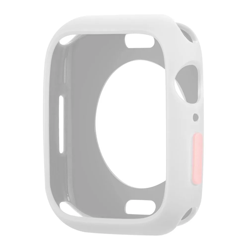 Apple Watch (41mm) candy color button TPU cover - White / Pink