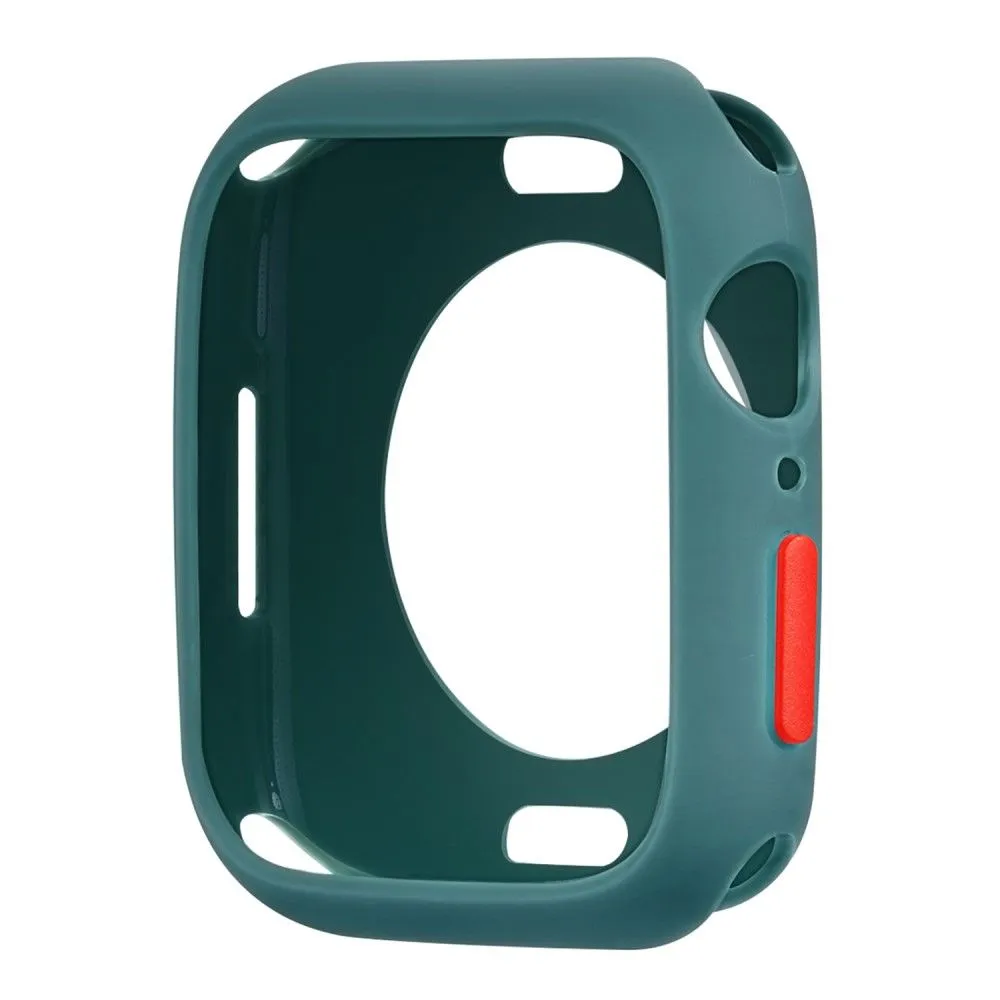 Apple Watch (45mm) candy color button TPU cover - Green / Red