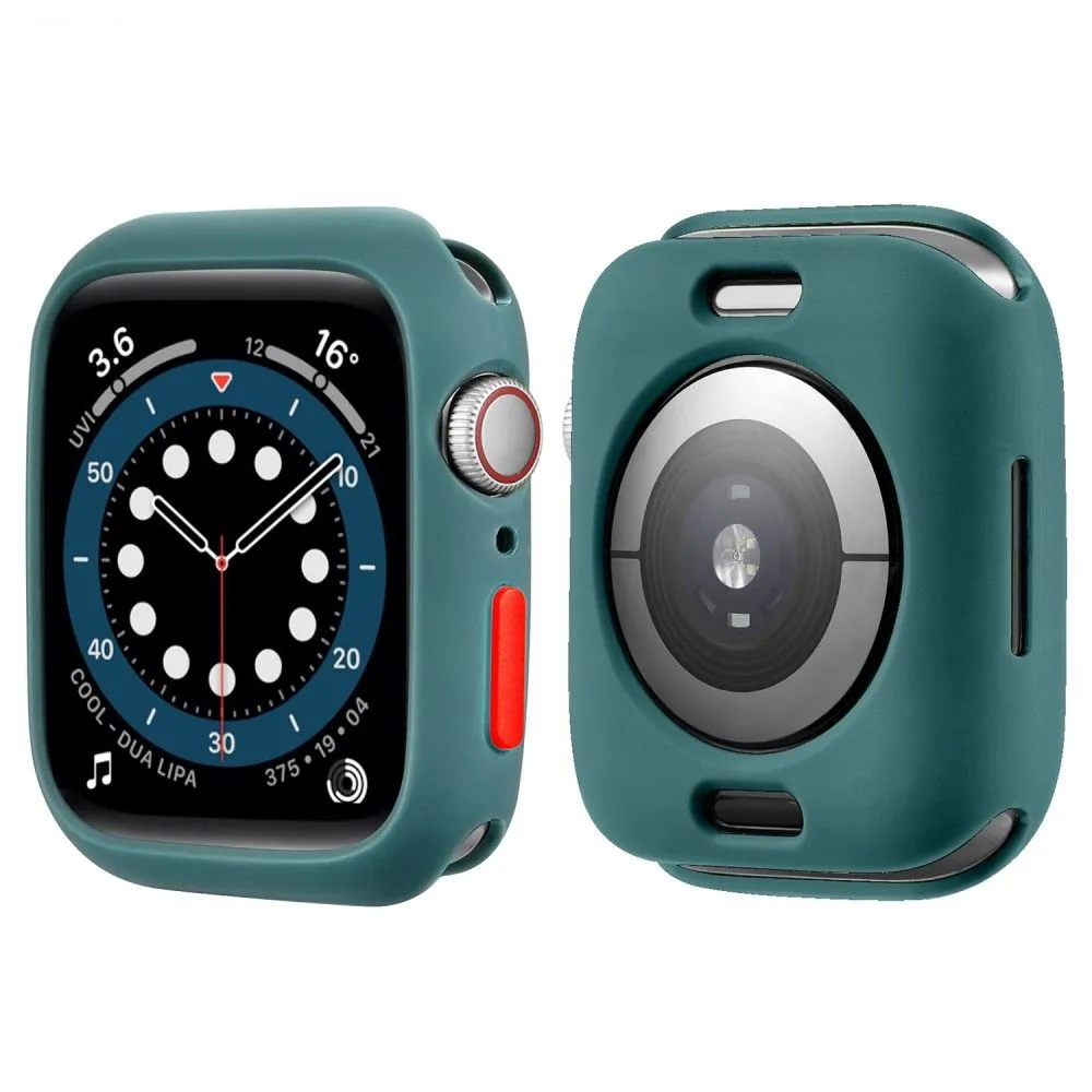 Apple Watch (45mm) candy color button TPU cover - Green / Red