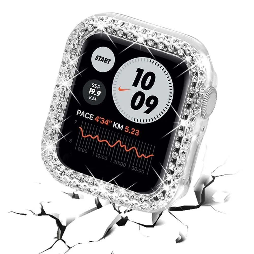 Apple Watch (45mm) rhinestone décor protective cover - Transparent