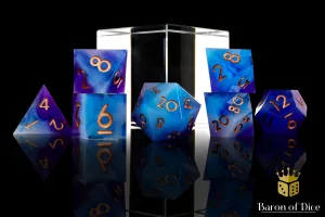 Aquamarine Sharp Edge RPG Dice - 7 Pieces