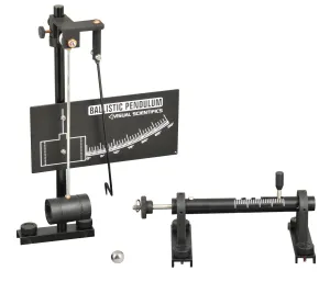 Ballistic Pendulum - Experiment Components Only - Studying Velocity, Potential & Kinetic Energy  -  Launcher, Pendulum, Measuring Board, Rod, Ball - (Base Not Included) - Visual Scientifics by Eisco