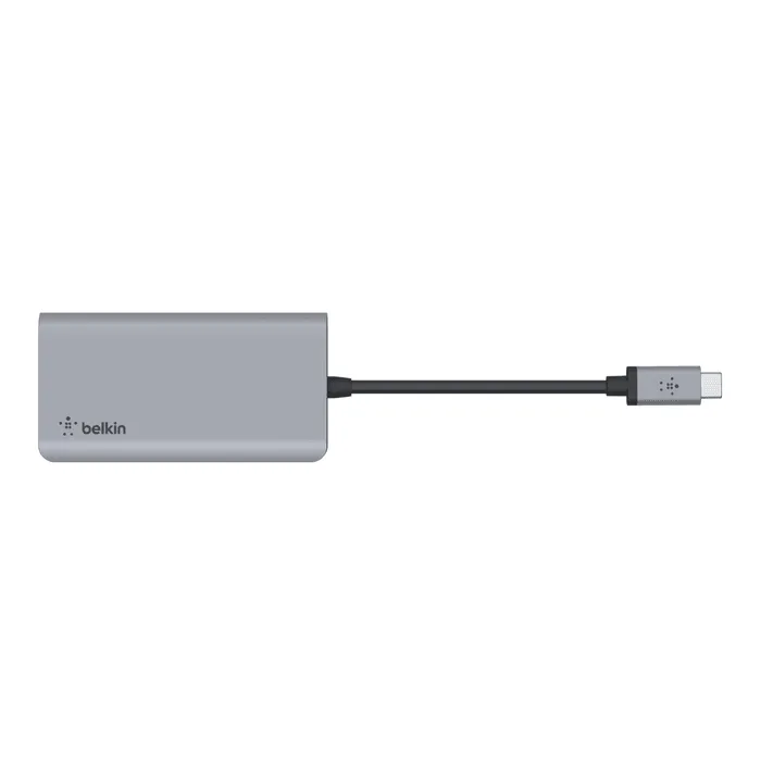 Belkin USB C 4 in 1 Multiport Adapter for Easy Connectivity - Silver