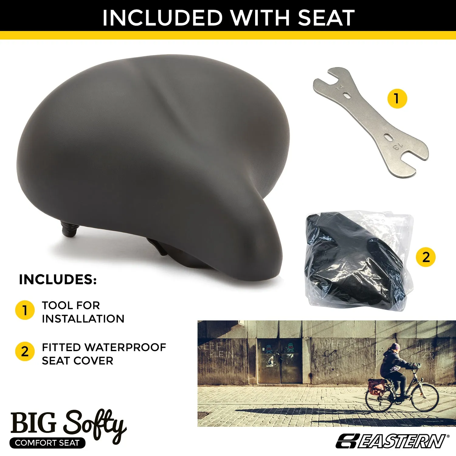 Big Softy V1 Exercise Seat Kit with Rain Cover and Tool