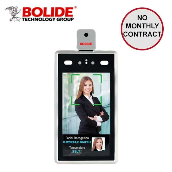 Bolide - 2600 - HDCVI / 2MP / Access Control Camera / Fixed / 4mm Lens / Facial Recognition up to 10ft. / Temperature Reading up tp 3ft. / 12VDC / 3Amp / Aluminum Finish