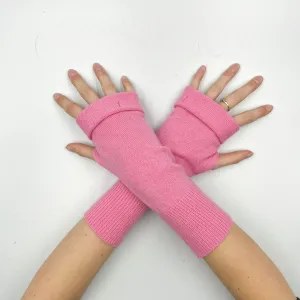 Bubblegum Pink Fingerless Gloves