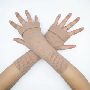 Champagne Pink Fingerless Gloves