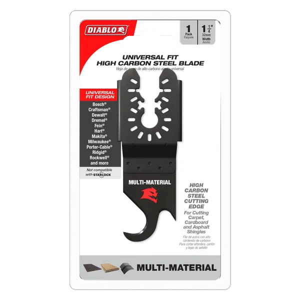 Diablo 1-1/4" Universal Fit High Carbon Steel Oscillating Hook Knife