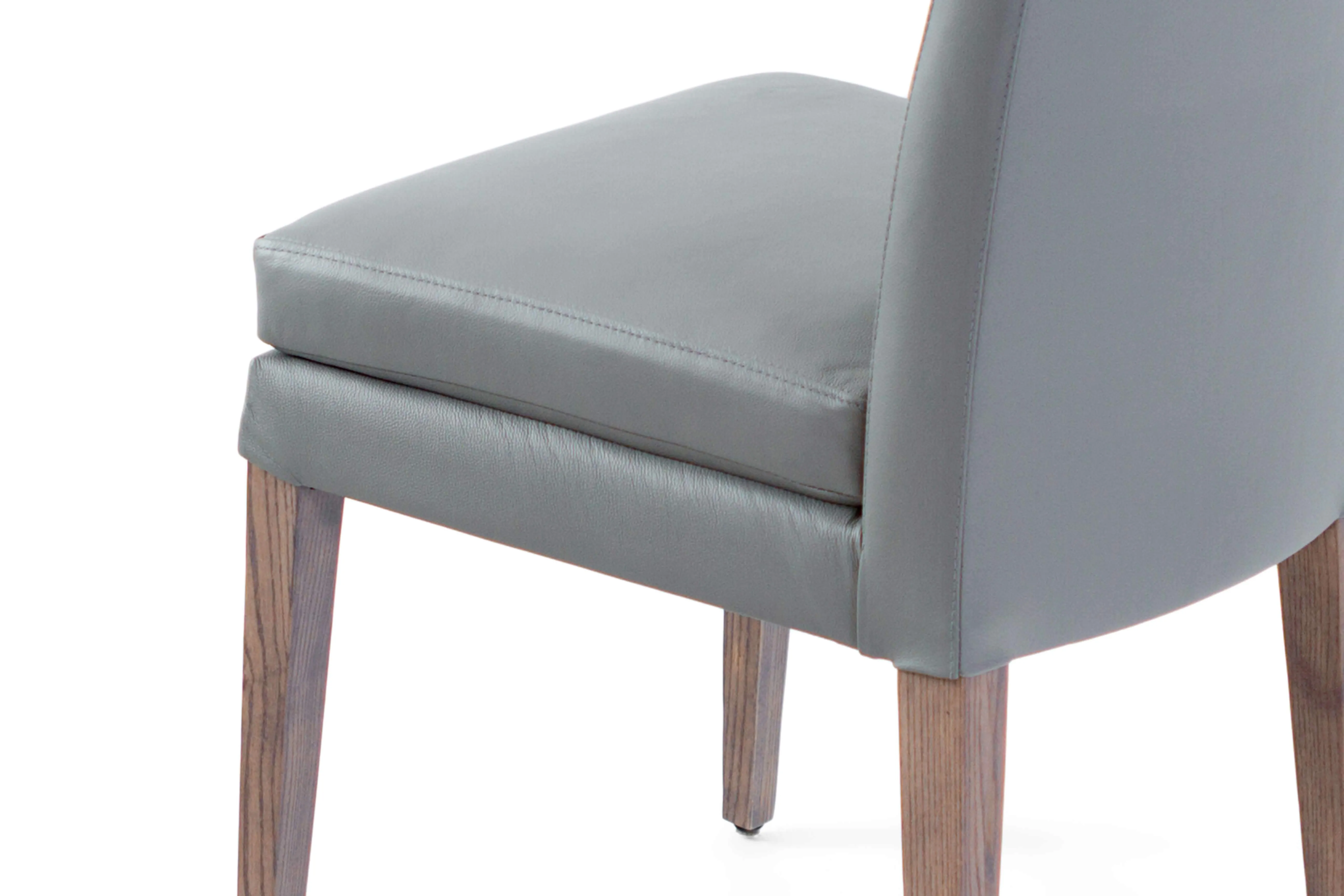 ELKE ASH GRAY GRAY LEATHER CHAIR