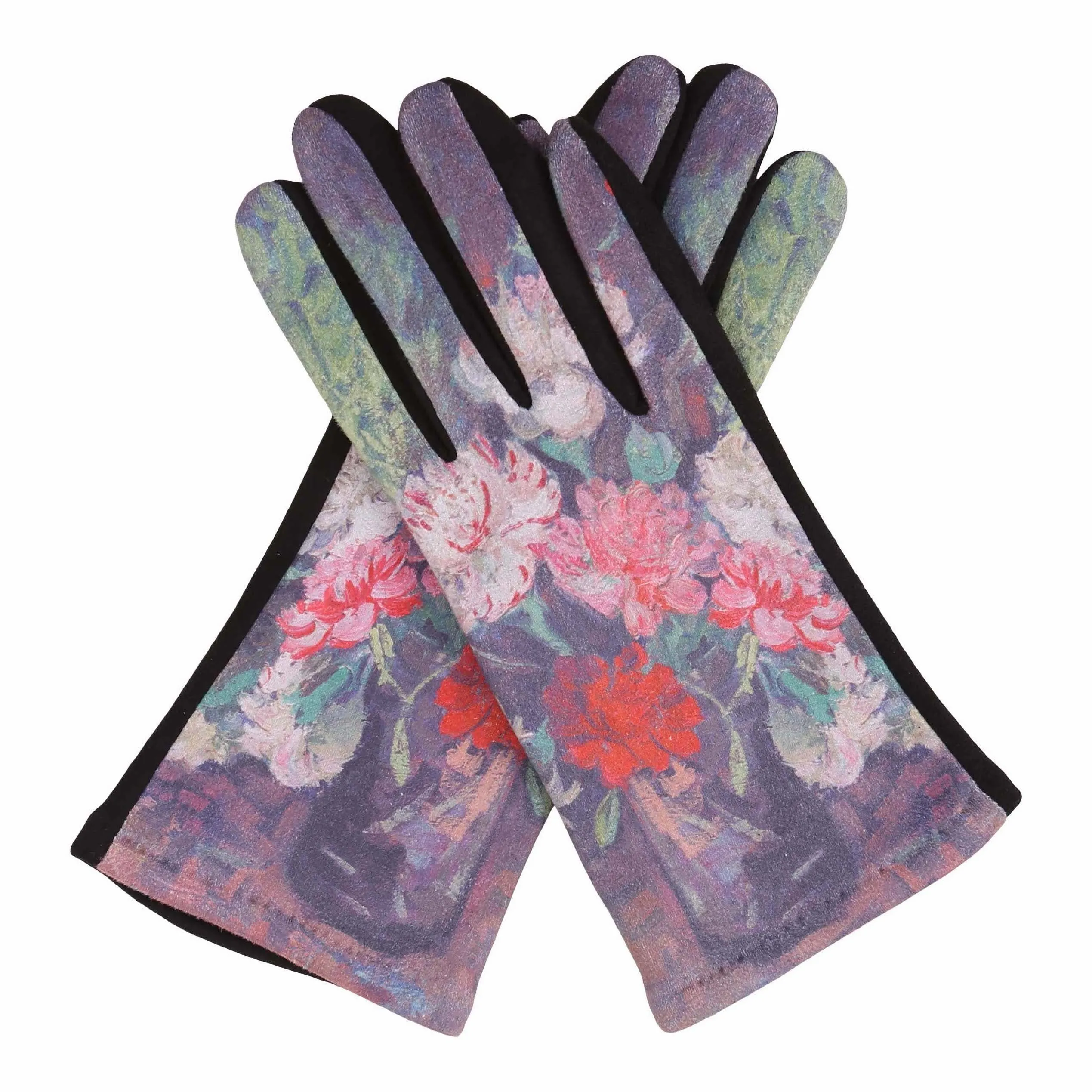 Fine Art van Gogh Carnations Texting Gloves