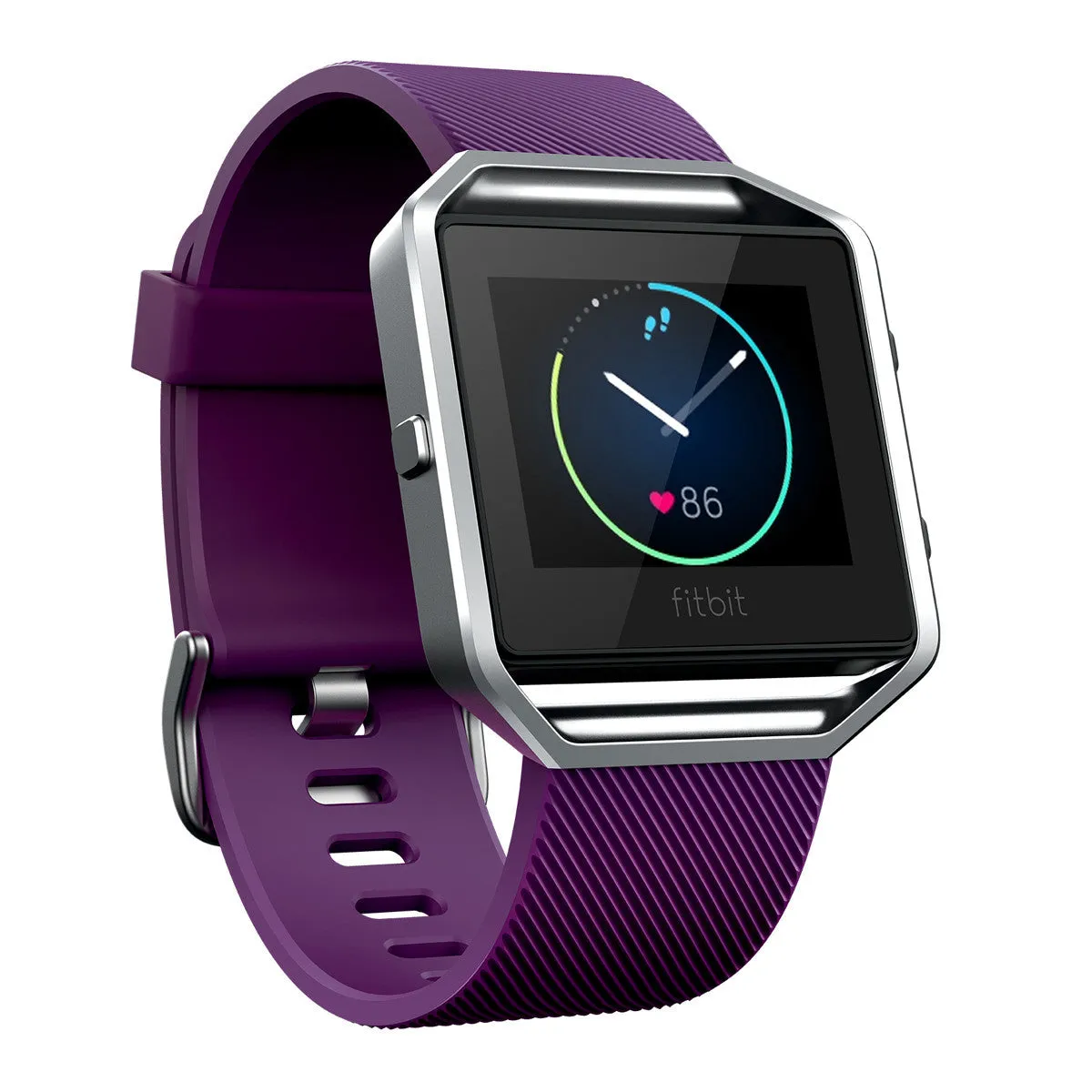 Fitbit Plum-Silver Blaze Smart Fitness Watch (WITH LOGO)