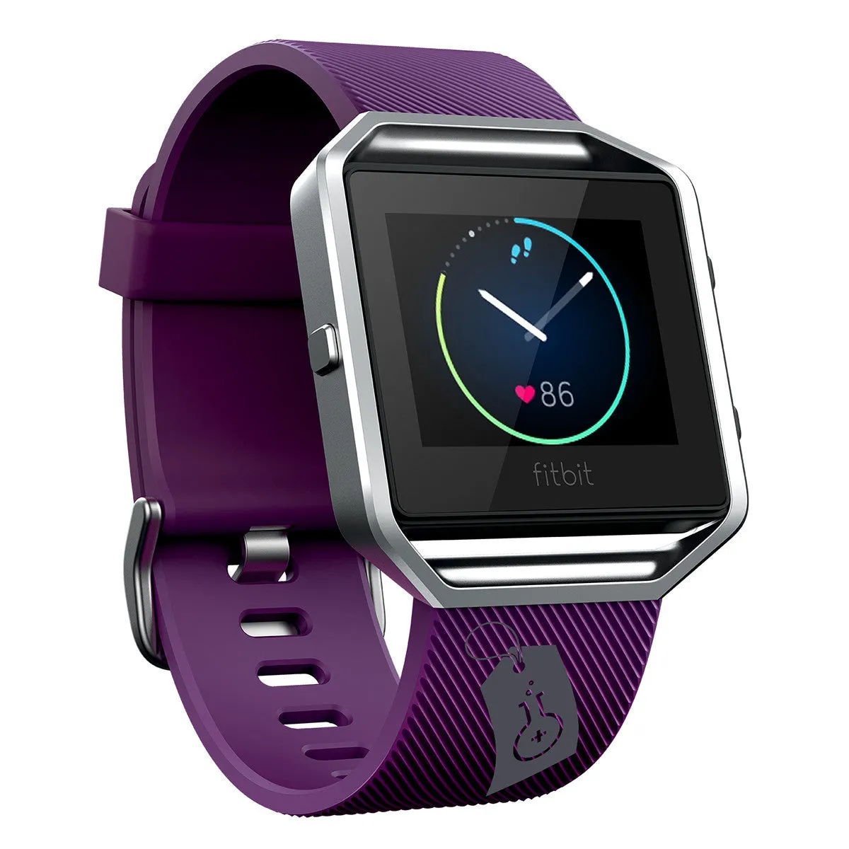 Fitbit Plum-Silver Blaze Smart Fitness Watch (WITH LOGO)