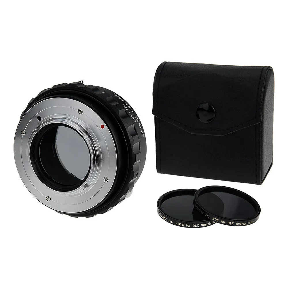 Fotodiox DLX Stretch Lens Mount Adapter - Contax/Yashica (CY) SLR Lens to Micro Four Thirds (MFT, M4/3) Mount Mirrorless Camera Body with Macro Focusing Helicoid and Magnetic Drop-In Filters