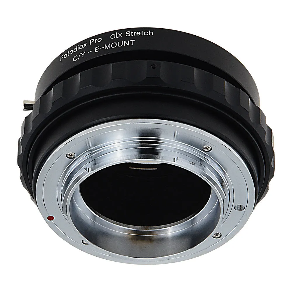 Fotodiox DLX Stretch Lens Mount Adapter - Contax/Yashica (CY) SLR Lens to Sony Alpha E-Mount Mirrorless Camera Body with Macro Focusing Helicoid and Magnetic Drop-In Filters