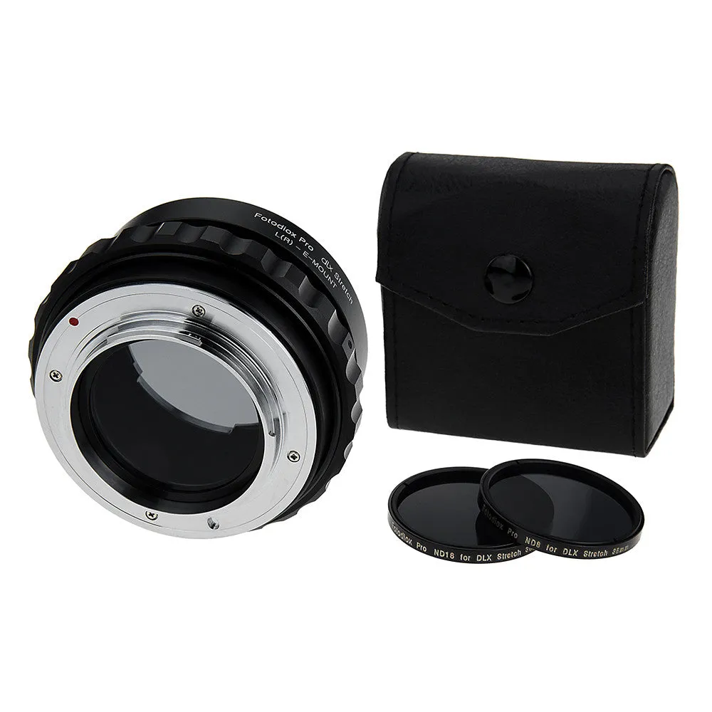 Fotodiox DLX Stretch Lens Mount Adapter - Leica R SLR Lens to Sony Alpha E-Mount Mirrorless Camera Body with Macro Focusing Helicoid and Magnetic Drop-In Filters