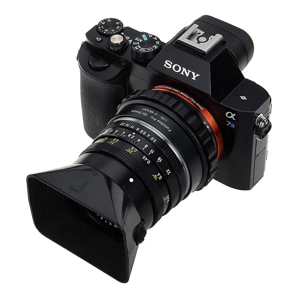 Fotodiox DLX Stretch Lens Mount Adapter - Leica R SLR Lens to Sony Alpha E-Mount Mirrorless Camera Body with Macro Focusing Helicoid and Magnetic Drop-In Filters