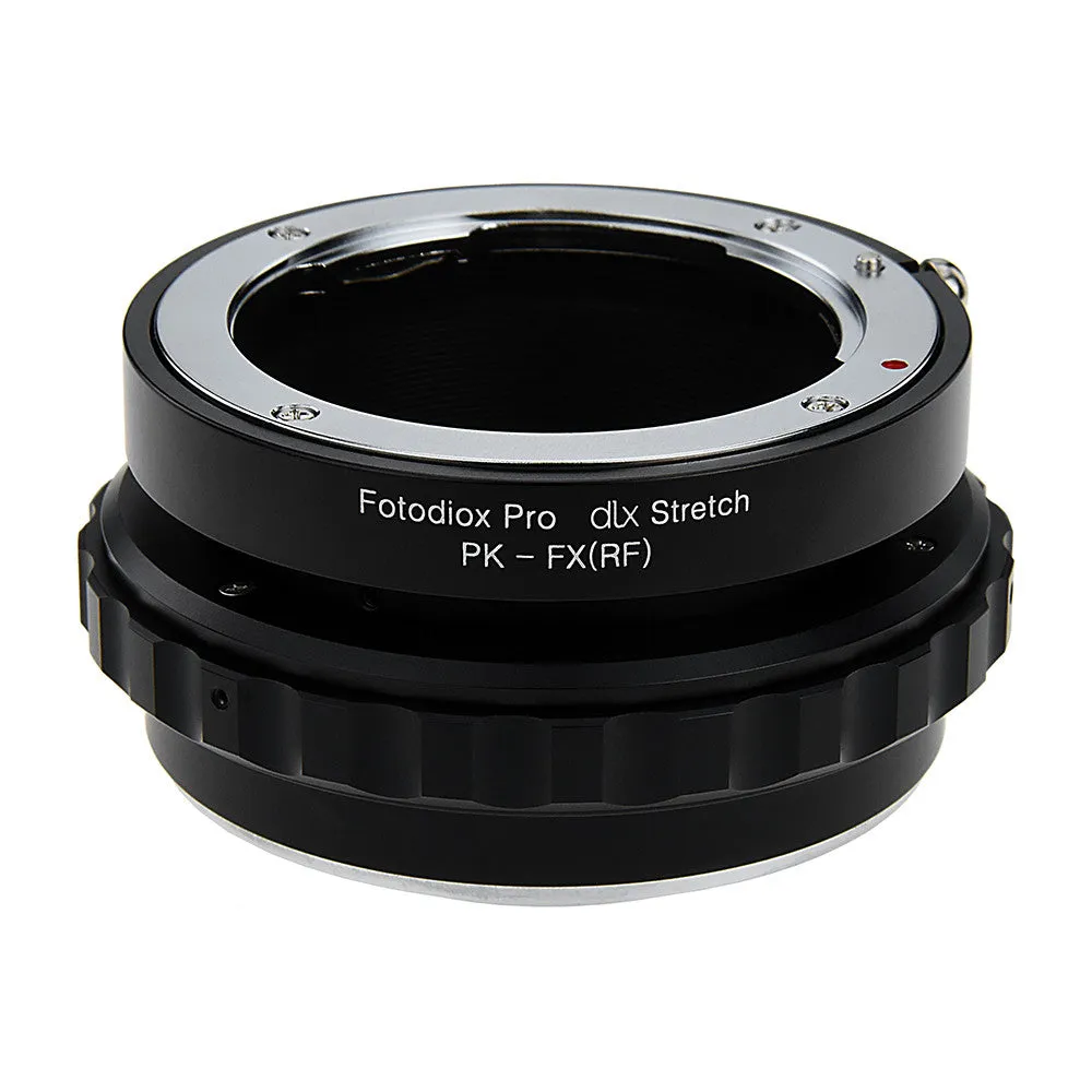 Fotodiox DLX Stretch Lens Mount Adapter - Pentax K Mount (PK) SLR Lens to Fujifilm Fuji X-Series Mirrorless Camera Body with Macro Focusing Helicoid and Magnetic Drop-In Filters