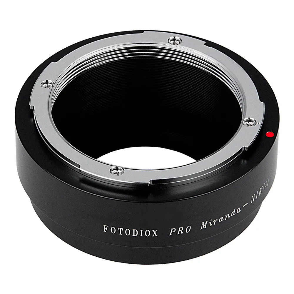 Fotodiox Pro Lens Adapter - Compatible with Miranda (MIR) SLR Lenses to Nikon 1-Series Mirrorless Cameras