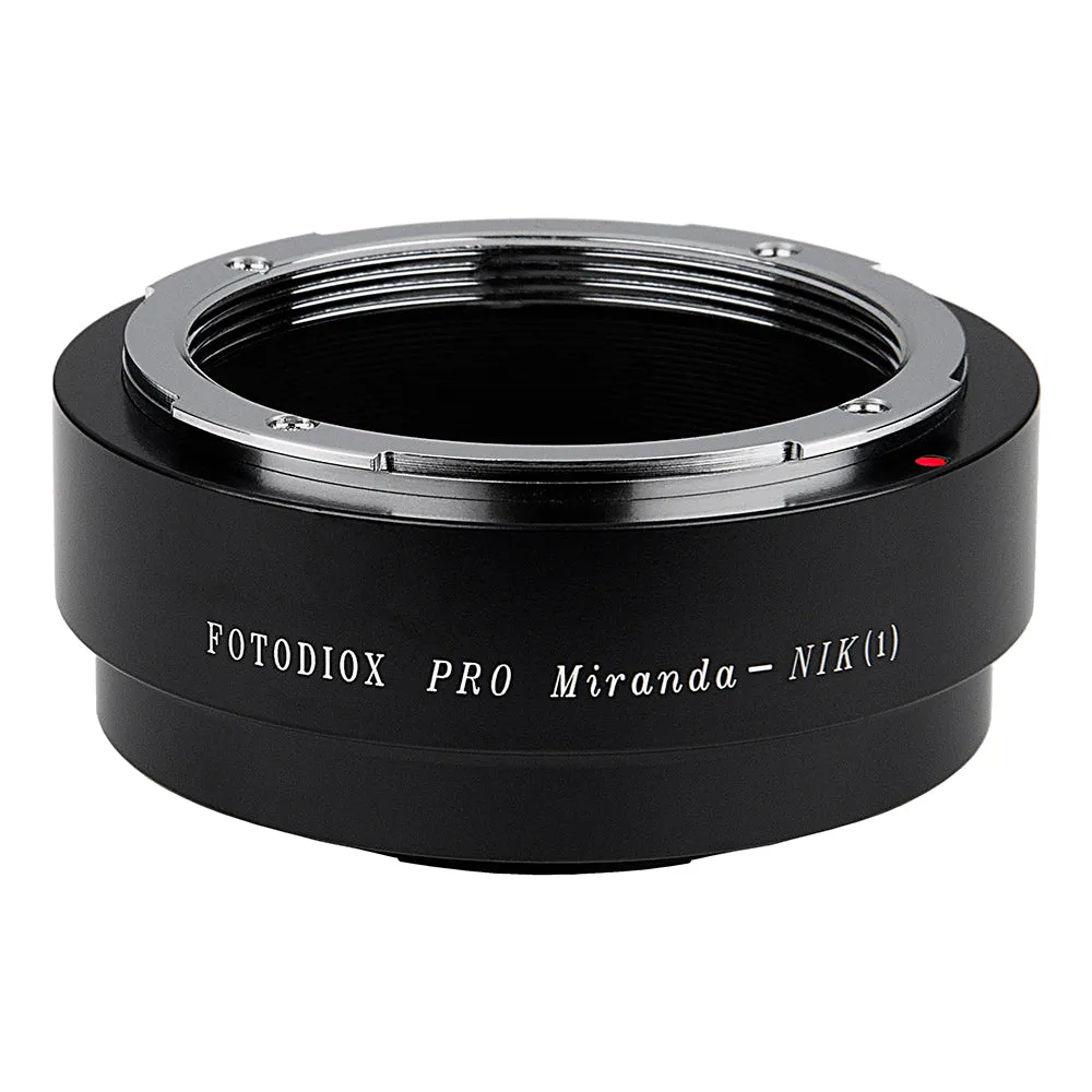 Fotodiox Pro Lens Adapter - Compatible with Miranda (MIR) SLR Lenses to Nikon 1-Series Mirrorless Cameras