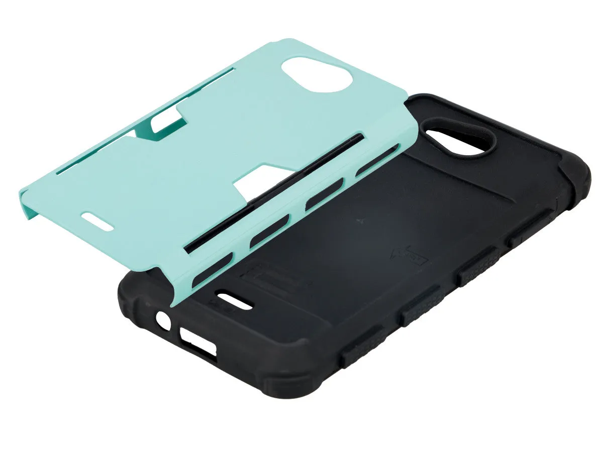 Kyocera Hydro Wave | C6740 Case, Slim Hybrid [Card Slot Insert] Dual Layer [Shock Resistant] Case Cover for Kyocera Hydro Wave - Teal