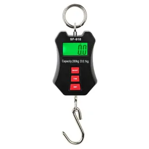 Metis Mini Crane Hanging Scale (Capacity 200 Kg), Heavy Duty Digital Hanging Scales LCD Display with Backlight for Home Farm and Market Fishing.