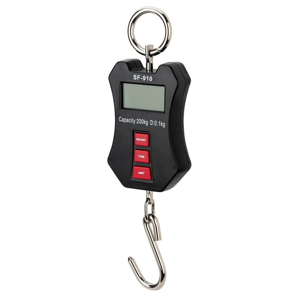 Metis Mini Crane Hanging Scale (Capacity 200 Kg), Heavy Duty Digital Hanging Scales LCD Display with Backlight for Home Farm and Market Fishing.