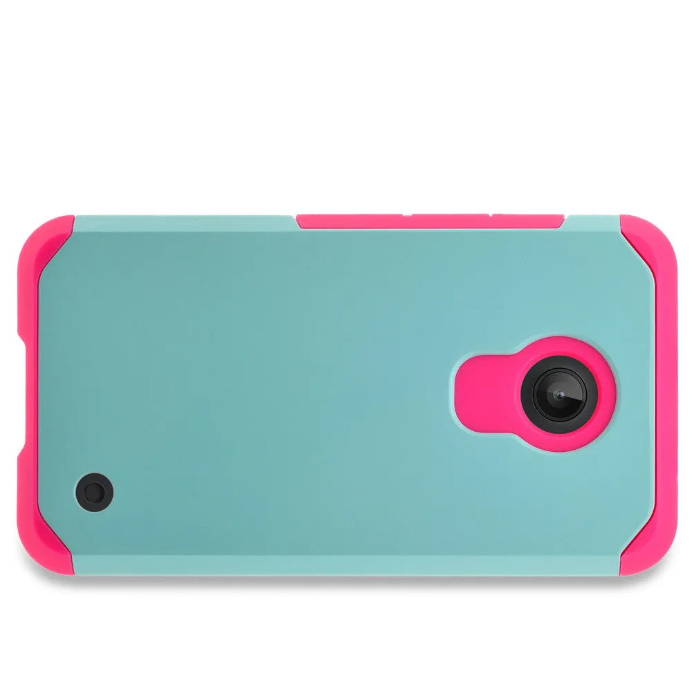 Nokia Lumia 635 Case, SlimHybrid Dual Layer Armor[Impact/Shock Resistant] Case for Nokia Lumia 635 - Teal/Hot Pink