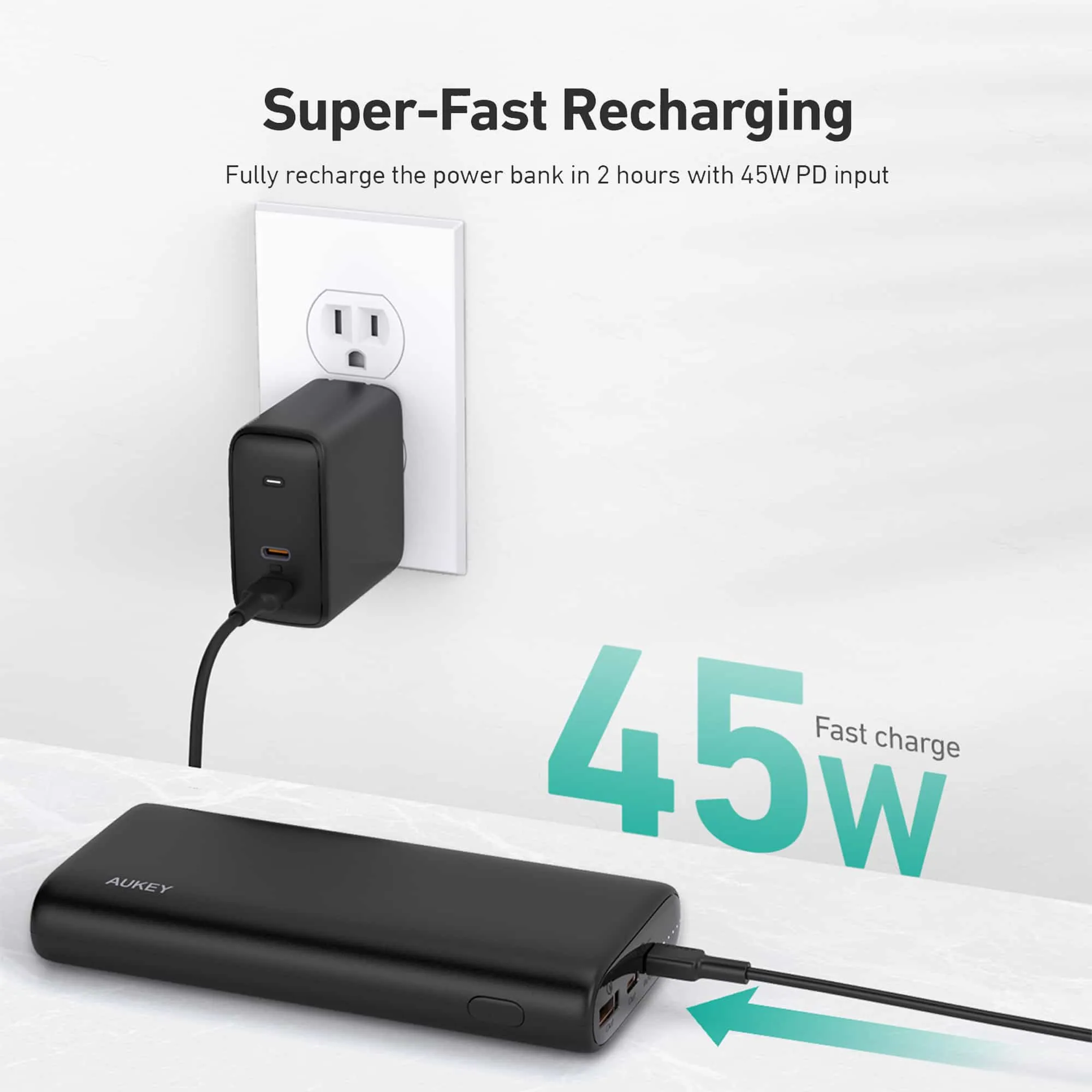 PB-Y37 20,000mAh 65W PD Powerbank Fast Charge