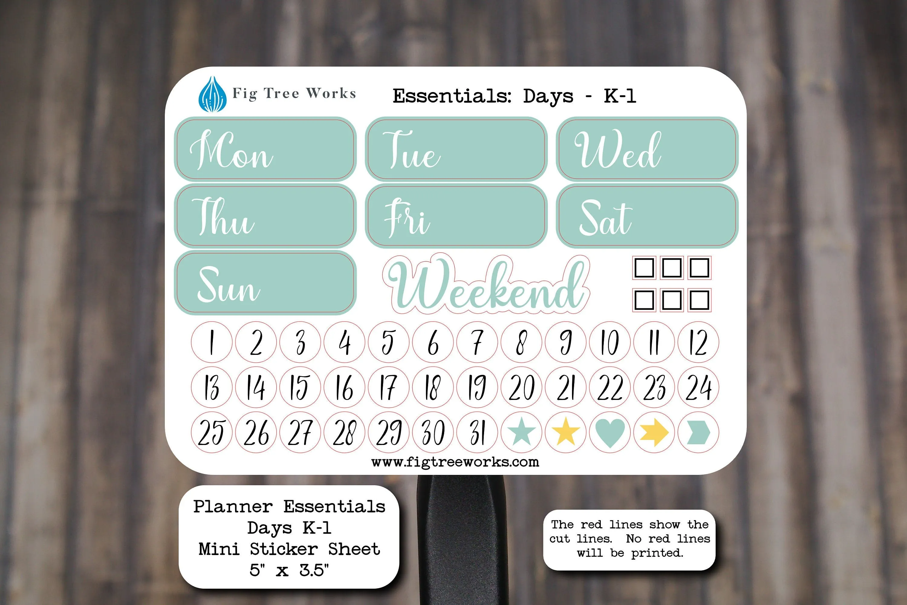 Planner Essentials Day Headers Mini Sticker Sheet With Day Dots and Checkboxes | Kiss Cut, Matte Finish | Style K-1 (Busy Bees)