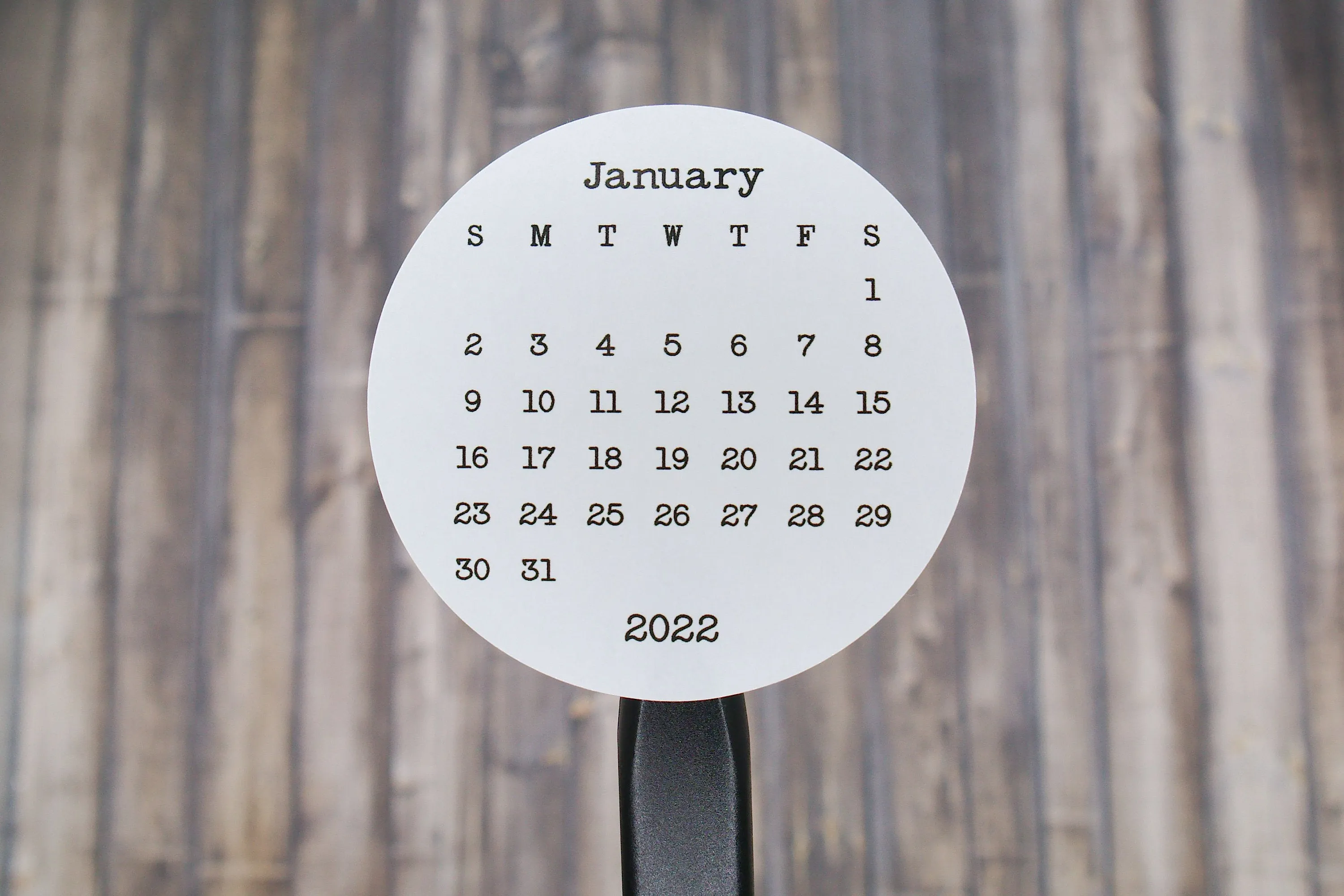 Round Mini Calendar Stickers for Planners and Journals | 2023, 2024, or 2025  | 2" Circle Monthly Stickers, Die Cut, Glossy Finish