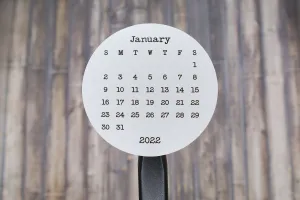 Round Mini Calendar Stickers for Planners and Journals | 2023, 2024, or 2025  | 2" Circle Monthly Stickers, Die Cut, Glossy Finish