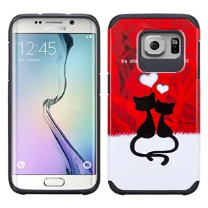 Samsung Galaxy S7 Edge Case, Hybrid Dual Layer Armor[Impact/Shock Resistant] Case for Galaxy S7 Edge - Love Cats