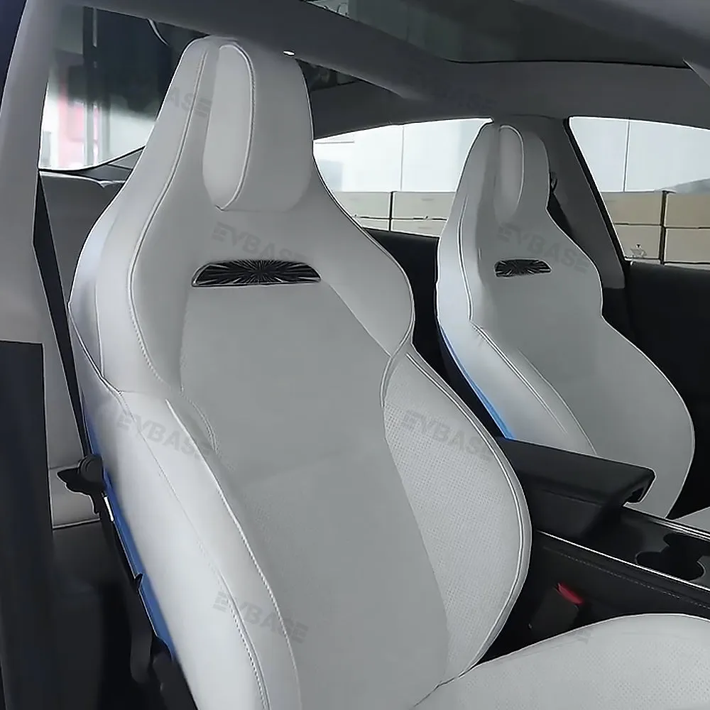 Tesla Model 3 Y Sport Seats Replacement Nappa Leather Inspired By Model 3 Highland Performance Seat