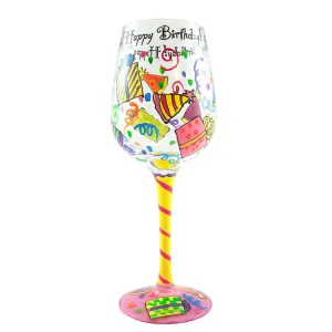 Top Shelf Happy Birthday Wine Glass (WS)