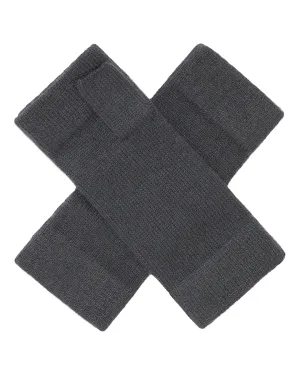 Unisex Fingerless Cashmere Gloves Anthracite Grey