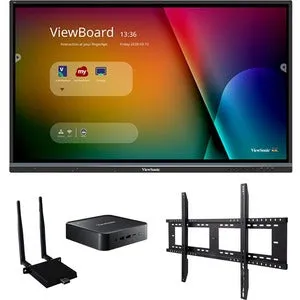 ViewSonic ViewBoard IFP6550-C1 - 4K Interactive Display with Wall Mount, WiFi Adapter, Chromebox - 350 cd/m2 - 65"