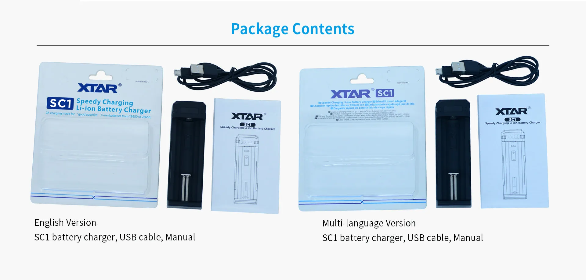 XTAR SC1 2A Fast Lithium-Ion Battery Charger