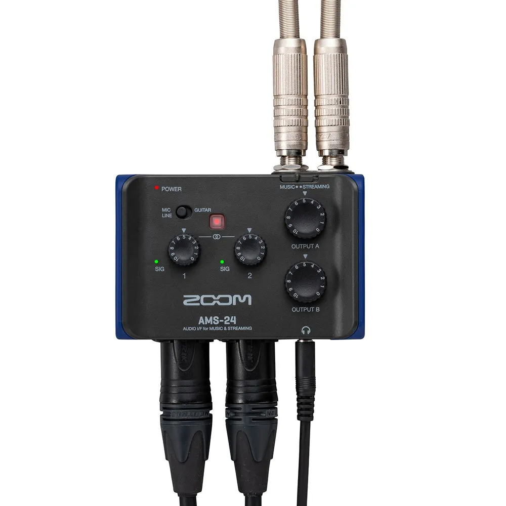 Zoom AMS-24 2x4 USB Audio Interface for Music and Streaming