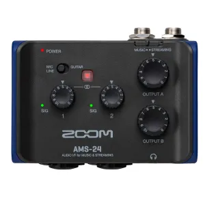 Zoom AMS-24 2x4 USB Audio Interface for Music and Streaming